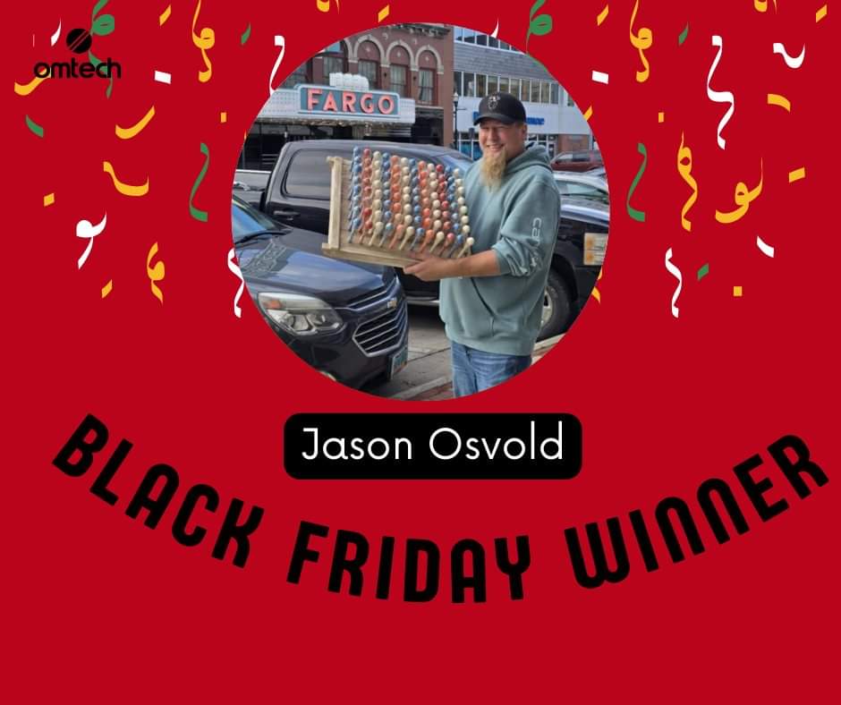 OMTech Laser (@omtechlaser) on Twitter photo 💥OMTech pay your bill this Black Friday! 🍋We will pick a free order every week. 
🍓Let's celebrate this week's happy winner, Jason, who got the first free order reward of our Black Friday special event, Jason Osvold
🏆This is only the start—will you be our next winner? 
☎️Shop 💥OMTech pay your bill this Black Friday! 🍋We will pick a free order every week. 
🍓Let's celebrate this week's happy winner, Jason, who got the first free order reward of our Black Friday special event, Jason Osvold
🏆This is only the start—will you be our next winner? 
☎️Shop