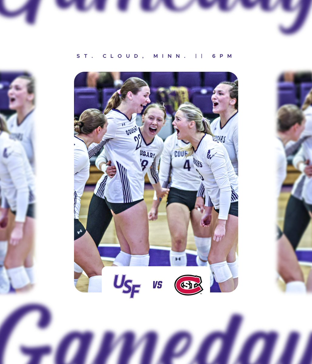 🗣DID YOU HEAR IT'S GAMEDAY?!

📌 St. Cloud, Minn.
🏟️ Halenbeck Hall
📊 tinyurl.com/cy652rm3
📺 nsicnetwork.com/usfcougars/

#CooFalls | #CooFam