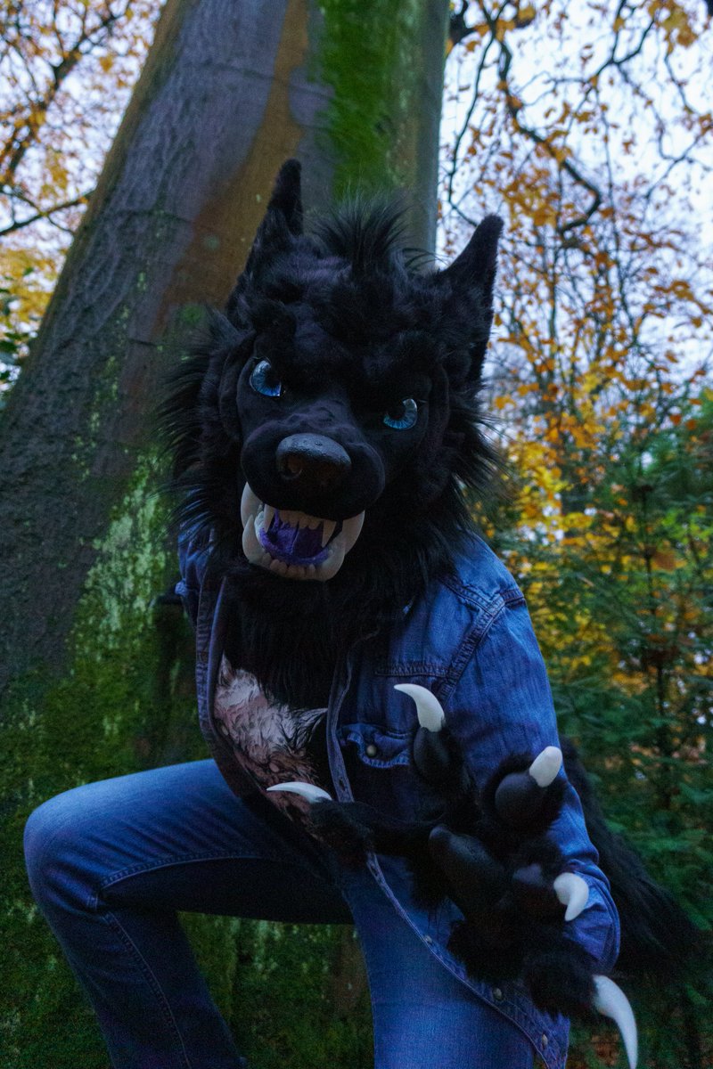 Maybe you should think about running... 

(Werewolf Partial Fursuit FOR SALE please see telegram channel, 🔗 in bio!!)