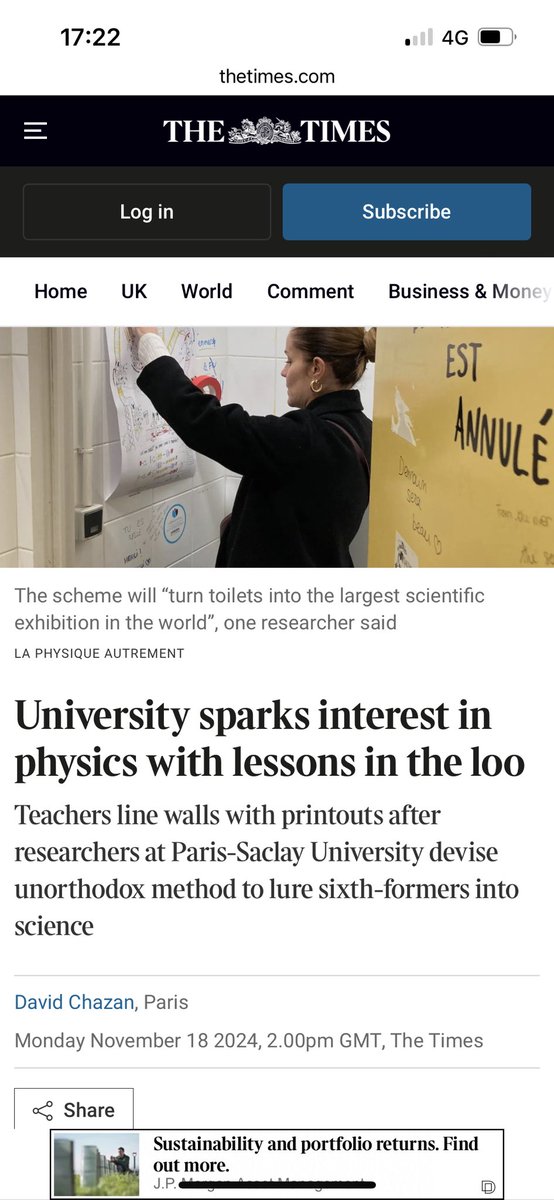 Incroyable mais vrai !!! Le Times a fait un article sur "aux chiottes la physique", notre dernier projet de vulgarisation !  C'est le moment de vous le faire découvrir : vulgarisation.fr/projet/aux_chi…