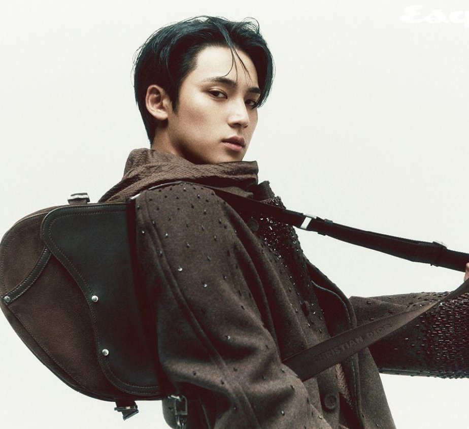 AboutMusicYT's tweet image. Mingyu of SEVENTEEN breaks the internet with new photos for Esquire Korea.