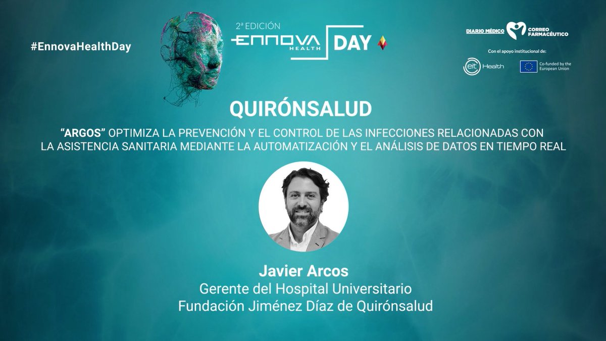 Diario Médico (@diariomedico) on Twitter photo <a href="/alvaroravla/">Álvaro Sánchez Ferro</a> <a href="/leuko/">Leuko</a> #EnnovaHealthDay | 💡Proyecto "Argos" de <a href="/quironsalud/">quirónsalud</a>, que optimiza la prevención y el control de las infecciones relacionadas con la asistencia sanitaria mediante la automatización y el análisis de datos en tiempo real.
🗣️<a href="/Javi_Arcos_/">Javier Arcos</a>, gerente del <a href="/Hospital_FJD/">Fundación Jiménez Díaz</a> <a href="/alvaroravla/">Álvaro Sánchez Ferro</a> <a href="/leuko/">Leuko</a> #EnnovaHealthDay | 💡Proyecto "Argos" de <a href="/quironsalud/">quirónsalud</a>, que optimiza la prevención y el control de las infecciones relacionadas con la asistencia sanitaria mediante la automatización y el análisis de datos en tiempo real.
🗣️<a href="/Javi_Arcos_/">Javier Arcos</a>, gerente del <a href="/Hospital_FJD/">Fundación Jiménez Díaz</a>