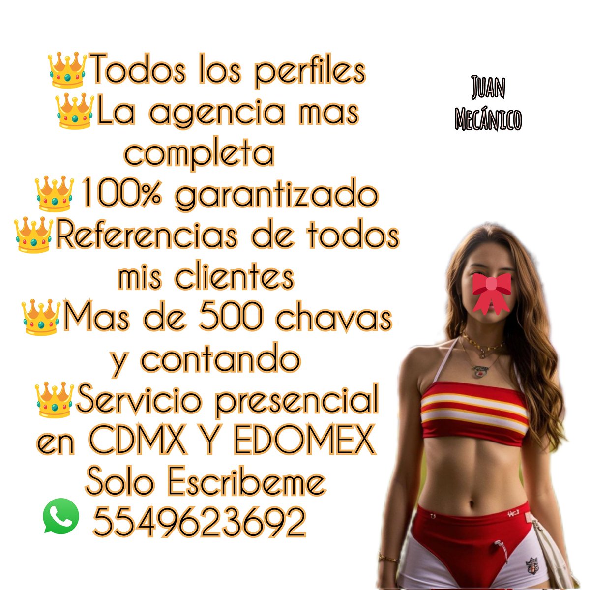 Ya hay chicas en varias zonas de la CDMX y otras de Estado 🔥👑💎
Elige entre muchas opciones 100% reales 👌🔥👑
Perfiles bonitos de todos colores y sabores 🤤💦
Escríbeme 5549623692 💎👌