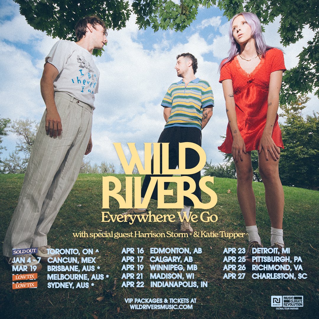 We're hitting the road in North America again this spring! Pre-sale tickets go on sale tomorrow at 10 AM local time. All tickets go on sale this Friday, 11/22 at 10 AM local time.

wildriversmusic.com/tour