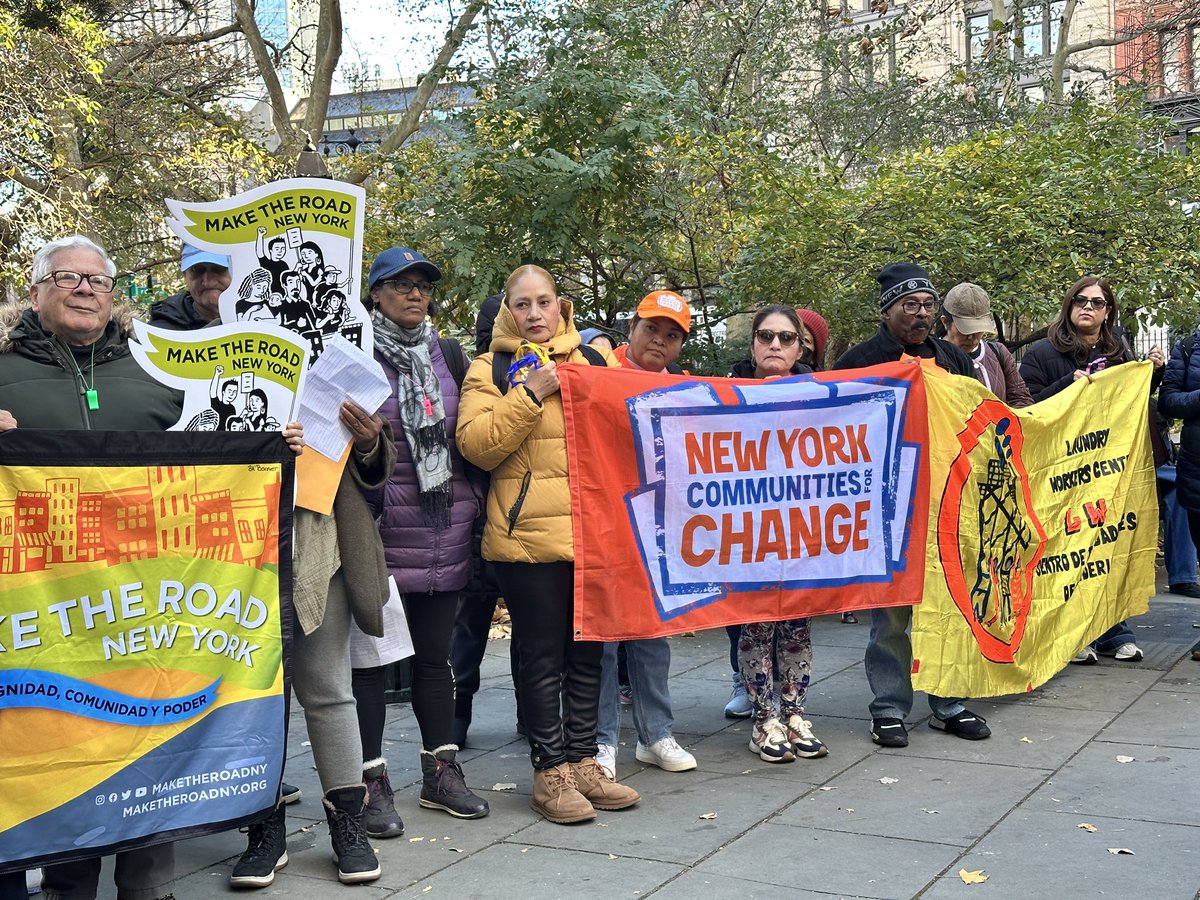 Sonia w/ <a href="/MaketheRoadNY/">Make the Road NY 🦋</a> reads testimony on behalf of an excluded worker:

“During the pandemic, we weren’t eligible for any stimulus relief.”

NY has more than enough money to support excluded workers. This isn’t the time for austerity. Let’s invest in our future. #ExcludedNoMore