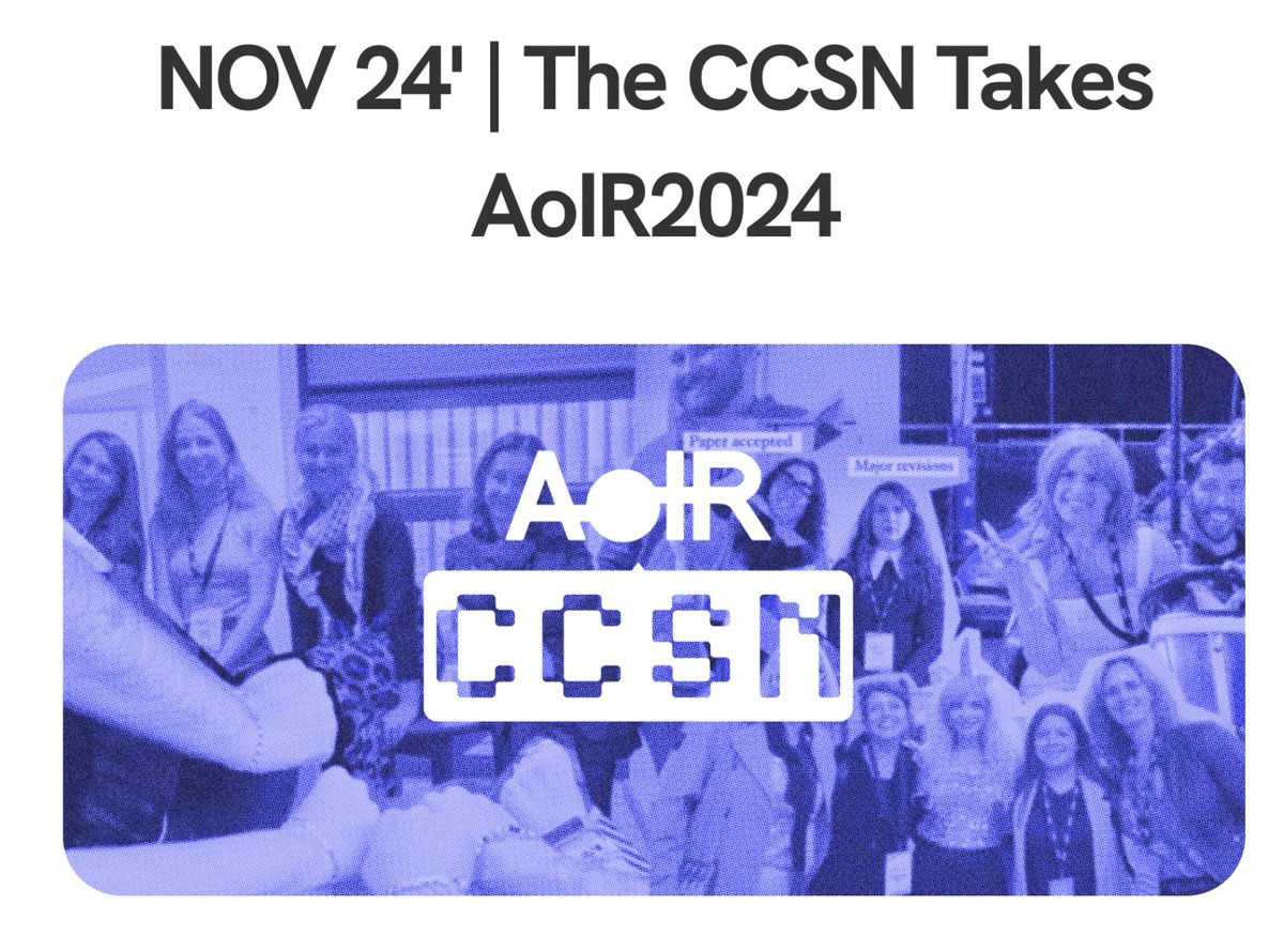 NEW BLOG POST 🎃💫 Featuring CCSN adventures (and spooky costumes!) at #AoIR2024

See how #content took over Sheffield by clicking the 🔗 in 🧵⬇️: