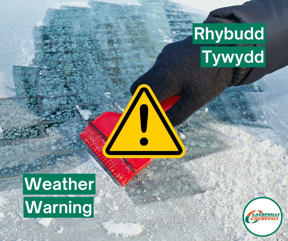 ⚠️The Met Office has issued a yellow weather warning for ice tonight.

❄️Our gritting crews will be out across the county borough this evening and overnight.

ℹ️ Please take extra care when out and about in the county borough.