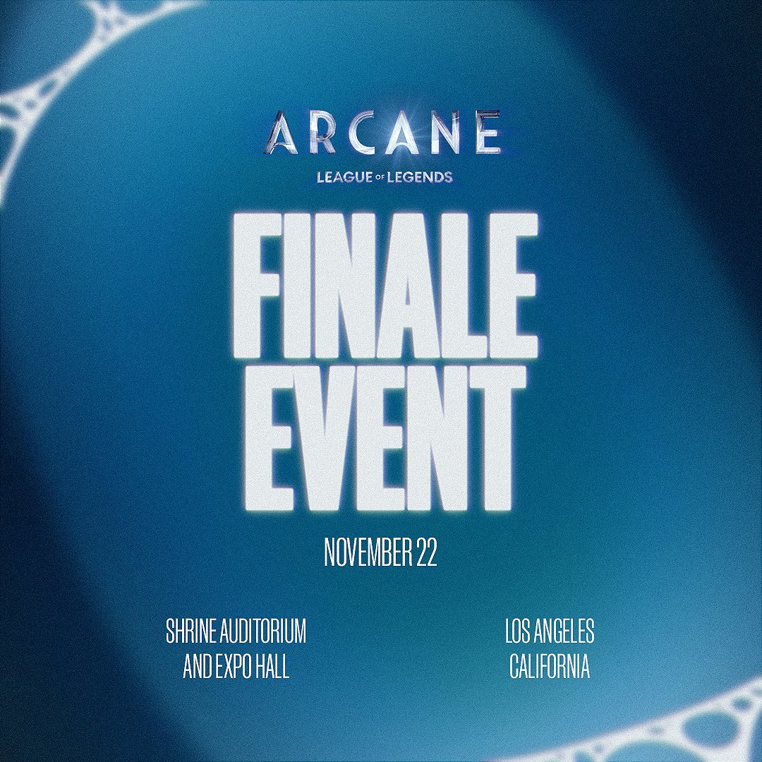 The last drop.

We're opening up a few more tickets for the #Arcane Finale event, tickets go on sale tomorrow at 10am PST: riot.com/3AhNHKD