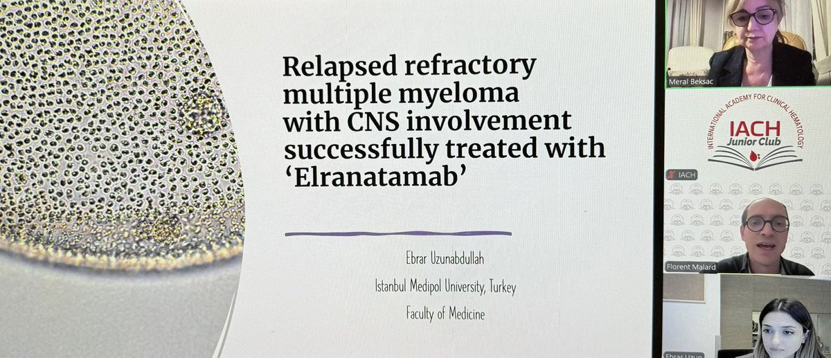 IACH (@theiach) on Twitter photo We are LIVE NOW!
🔽🔽🔽
bit.ly/3O3VTBF
Transient Response with Elranatamab in a Case of Relapsed Refractory Multiple Myeloma with CNS Involvement
FREE REGISTRATION!
<a href="/mbeksac56/">Meral Beksac</a> <a href="/Florent_Malard/">Florent Malard</a> <a href="/Mohty_EBMT/">Mohamad Mohty</a> We are LIVE NOW!
🔽🔽🔽
bit.ly/3O3VTBF
Transient Response with Elranatamab in a Case of Relapsed Refractory Multiple Myeloma with CNS Involvement
FREE REGISTRATION!
<a href="/mbeksac56/">Meral Beksac</a> <a href="/Florent_Malard/">Florent Malard</a> <a href="/Mohty_EBMT/">Mohamad Mohty</a>