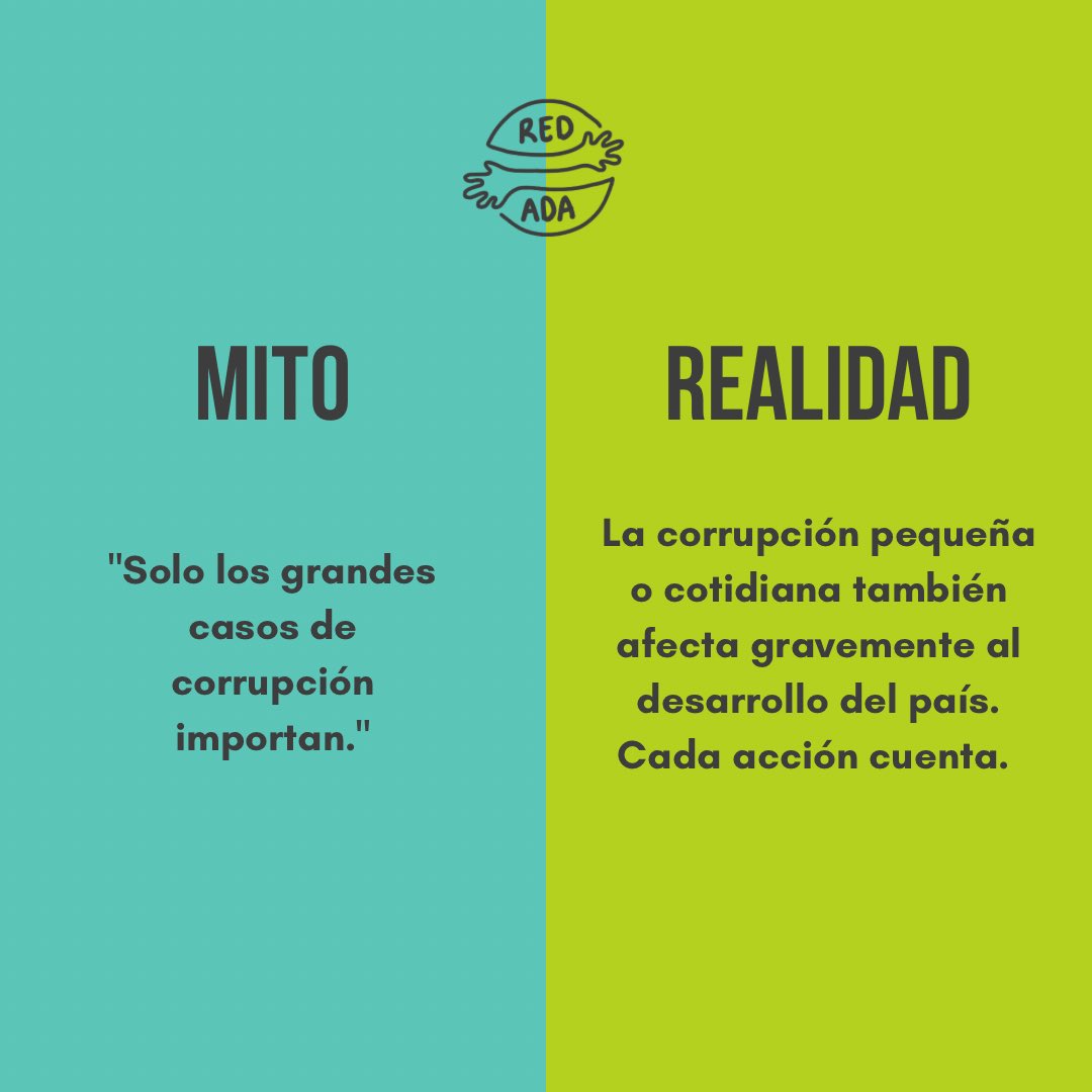 TuRedAda's tweet image. Mitos vs realidad sobre corrupción 👀🫱🏼‍🫲🏽