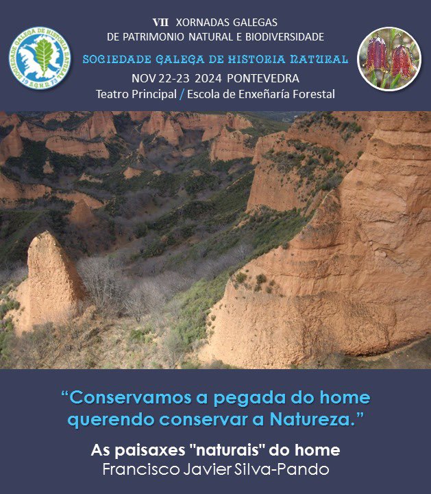 No marco das VII Xornadas Galegas de Patrimonio Natural e Biodiversidade organizadas pola Delegación de Pontevedra da Sociedade Galega de Historia Natural 
📝 Inscricións: forms.gle/peegHaxSyxzRH4…
ℹ️ Máis info: sghn.org/inscricion-vii…