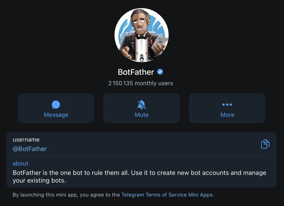 The BotFather tweet media