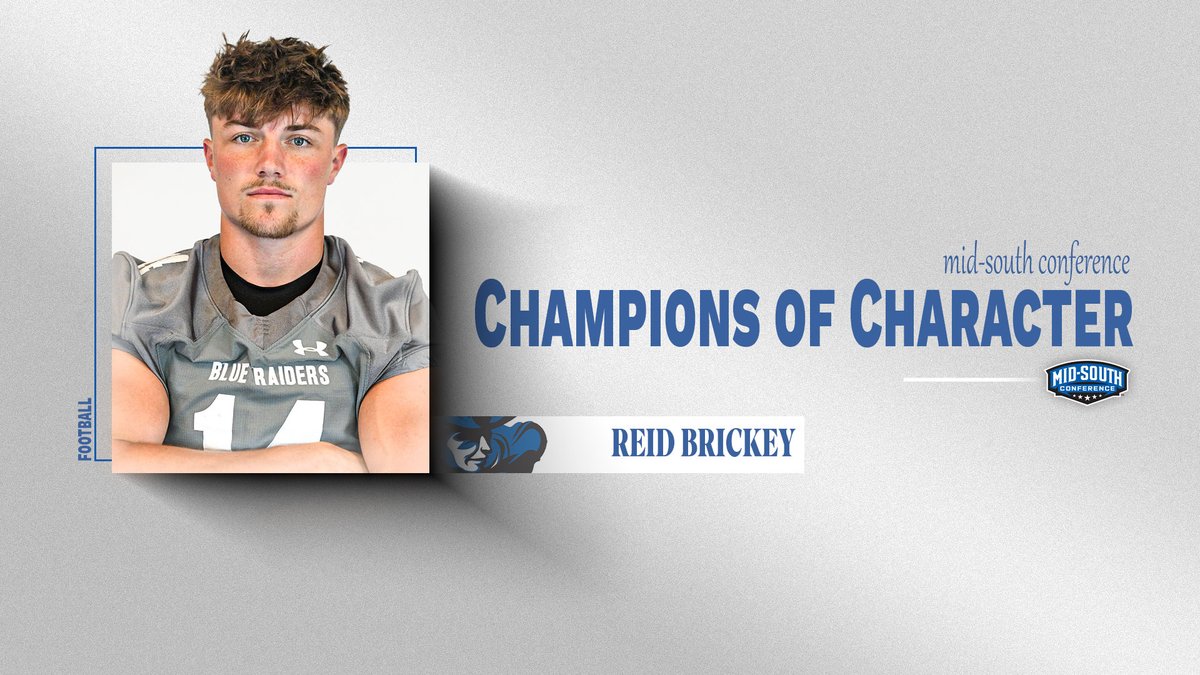 LWUAthletics's tweet photo. Reid Brickey of the @LWC_Football team was selected to the Mid-South Conference Champions of Character Team on Tuesday!

📰https://t.co/zhoGHSS9xy

#GoBlueRaiders⚔️ https://t.co/yIeXVaKeFh