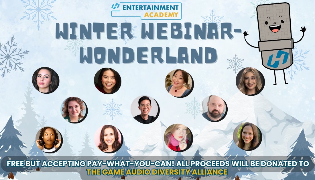 The Holidays are just around the corner &amp; we wanted to give you some free events in December! Enjoy 3 packed panels, where speakers will share their journey balancing acting with secondary jobs, parenting, and directing! Proceeds benefiting <a href="/GADAlliance/">The Game Audio Diversity Alliance</a>! halpacademy.com