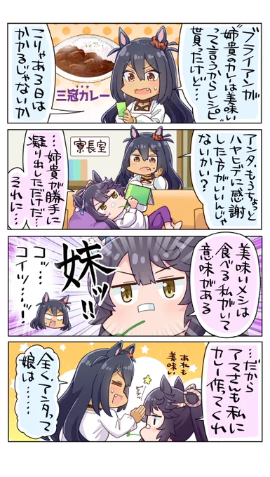 アマさん作る人、私食べる人(妹ッ!!)

#ウマ娘
#ナリタブライアン
#ヒシアマゾン 