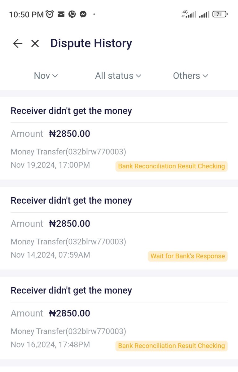 Indie_Dee's tweet photo. @palmpay_ng @OPay_NG @bokkumart @wemabank @NDICNigeria @officialEFCC I have done that report dispute many times.

Where is my money??? https://t.co/t7sqdnrSO9