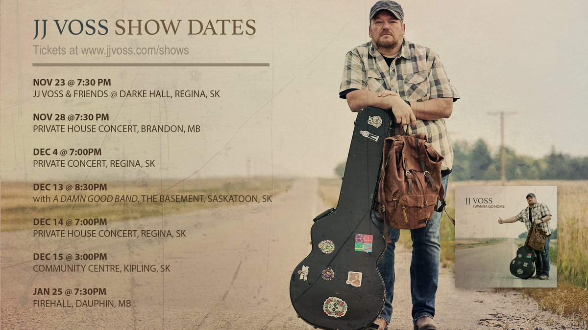 JJ Voss (@jjvoss) on Twitter photo Our last few shows to cap a busy 2024- Tix and full info: jjvoss.com/shows
*
*
*
Took a bit of time off to get 'I Wanna Go Home' out into the world & now it's time to get back on the road.... Would love to see you! Our last few shows to cap a busy 2024- Tix and full info: jjvoss.com/shows
*
*
*
Took a bit of time off to get 'I Wanna Go Home' out into the world & now it's time to get back on the road.... Would love to see you!