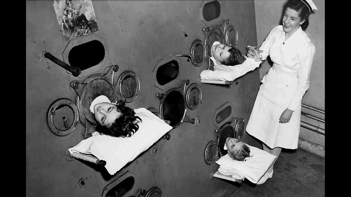 Imagine living inside a wall designed to move your lungs for you because your diaphragm has been paralyzed by the Polio virus. 

You've never seen an iron lung because we don't need them anymore. 

Want to know why? 

Because.....vaccines have virtually erdicated the virus. 

But