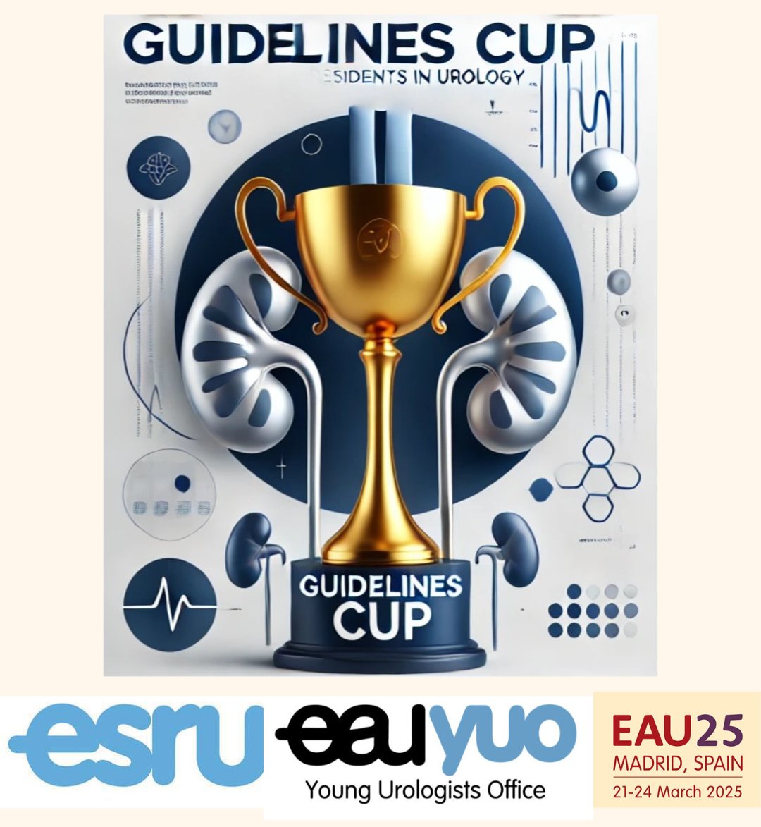 📣 Register now! 🏆

Think you know the EAU Guidelines? Prove it at the ESRU &amp; YUO Guidelines Cup!

🔹 Who: EAU Members only
🔹 Why: Showcase expertise, &amp; win free entry to EAU Congress 2025 in Madrid!

📥 Check your email for the registration link. #YUO #ESRU #Urology #EAU