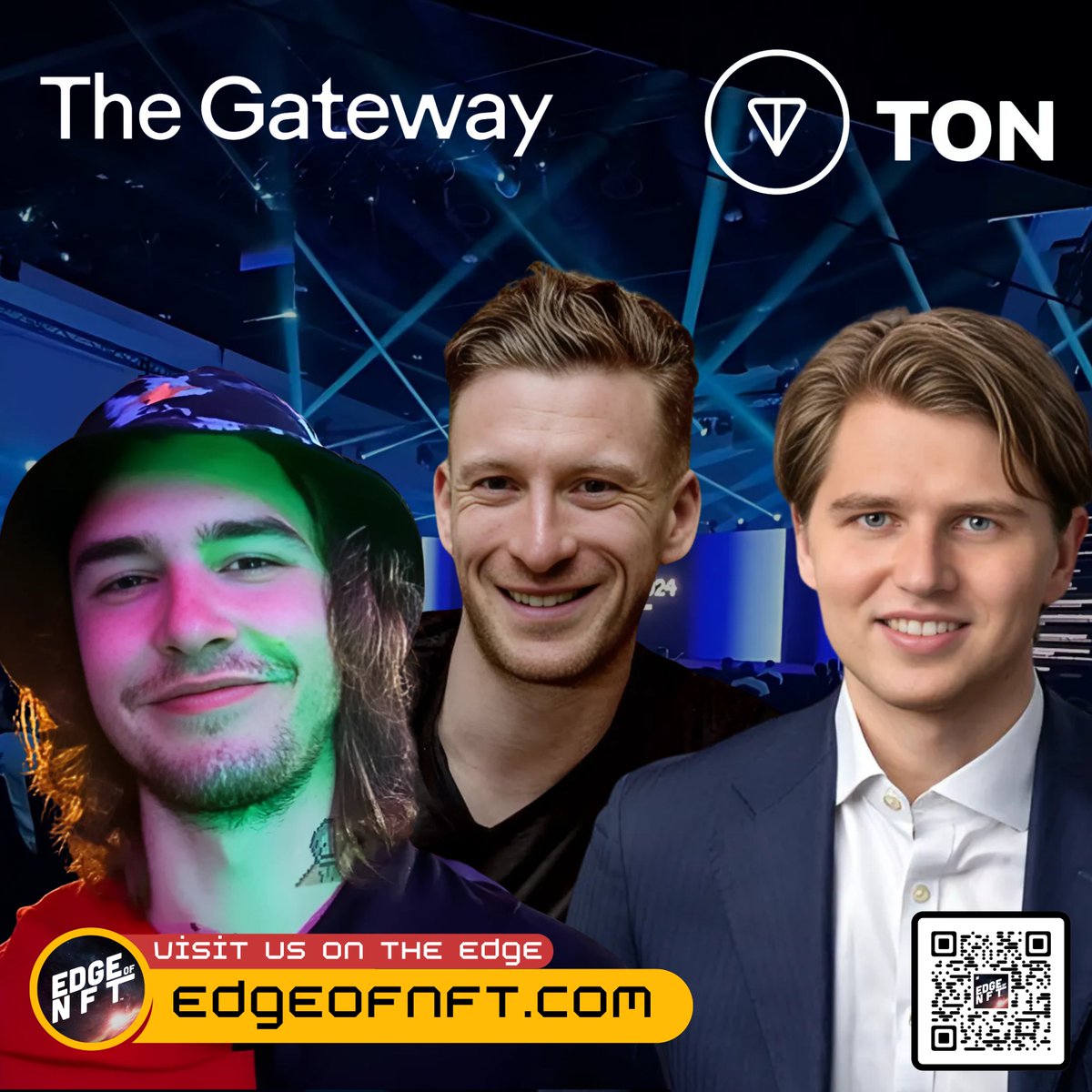 TheEdgeofShow's tweet photo. 🚀 Next on #EdgeOfNFT: A special broadcast from the TON Gateway Conference in Dubai! Hear from @s0meone_u_know of @ton_society , @DDinkelmeyer of @MidasRWA , and @MartinatSton of @ston_fi about the latest developments in the TON ecosystem.

Don’t miss it tomorrow!

#Web3 #Crypto #EdgeOfNFT