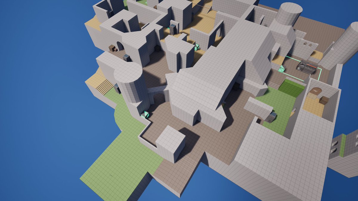 Still working on my Valorant blockout 🔥

I’m currently focusing on creating a solid 1st version of the Attacker Spawn. The goal is to design intuitive paths while still allowing room for strategic plays.

Wishing you all a fantastic day! 😊