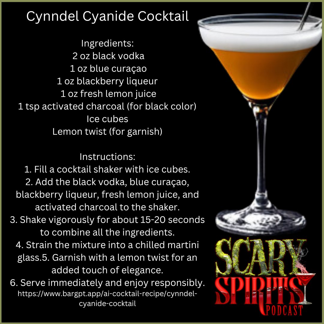 ScarySpiritsPod's tweet photo. It's a dark and mysterious cocktail. Some might even say dangerous. Are you game?
https://t.co/jayLnfBvmL
#scaryspiritspodcast
#horror
#horrormovies
#horrorfilms
#horrormoviepodcast
#moviereviews
#moviereviewsandbooze
#freecocktailrecipes https://t.co/Zh4pEjNXxr