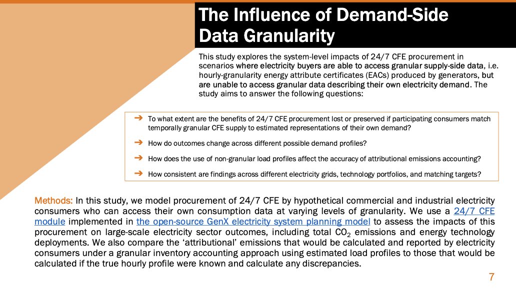 JesseJenkins's tweet photo. What if you want to procure clean electricity to meet your demand, hour-by-hour, but you don't know precisely what your demand profile is? Can it still work? A new ZERO Lab report on 24/7 carbon-free electricityu procurment led by @wilson_ricks finds out...
