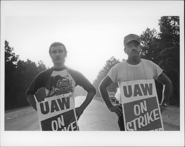 UAW Local 2216 members picketing at LTV, East Camden, Arkansas, July 1986.

From our archives at the Walter P. Reuther Library via the <a href="/UAW_Archivist/">UAW Archivist</a>.