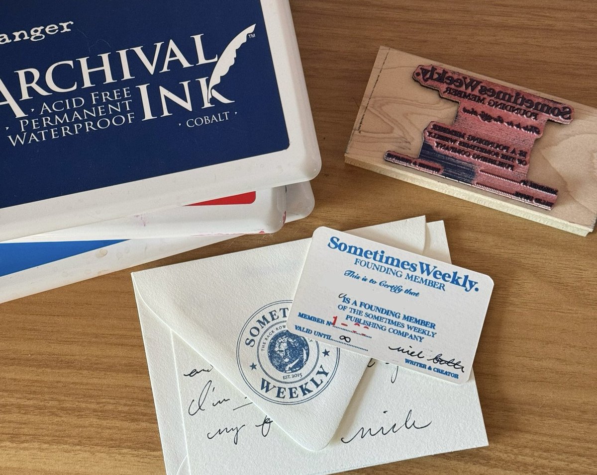 SometimesWeekly's tweet image. Become a Sometimes Weekly Member to receive your hand-crafted Membership Card! 

Join for $1/month on Patreon at sweek.ly/join