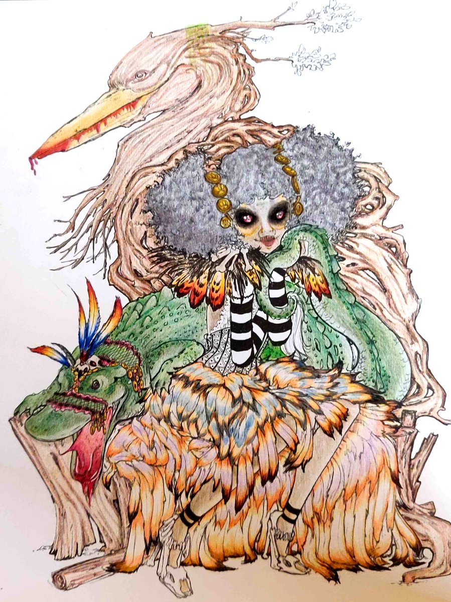 LunarphaseG's tweet photo. 🖍️🌺Voodoo Queen’s Final Touches! Lets Wrap Up this Masterpiece w/ Chill Beats & Calm Vibes 🎶 #RelaxAndCreate #ColorTherapy #CreativeChill #FinalTouches https://t.co/GlxM2DzMDt
