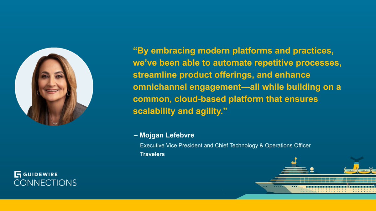 Mojgan Lefebvre shared Travelers' remarkable story about their transformation journey of embracing change, leveraging technology, and staying true to the insurer’s spirit of innovation #GuidewireConnections