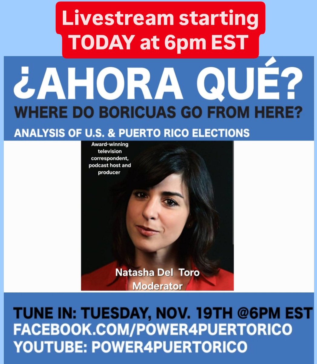 🔗Facebook.com/power4puertori…
🔗Youtube: Power 4 Puerto Rico Coalition 
#PuertoRico #Boricuas #Elections #Decisión2024 #US #UnitedStates #Boricua #BoricuaDiaspora