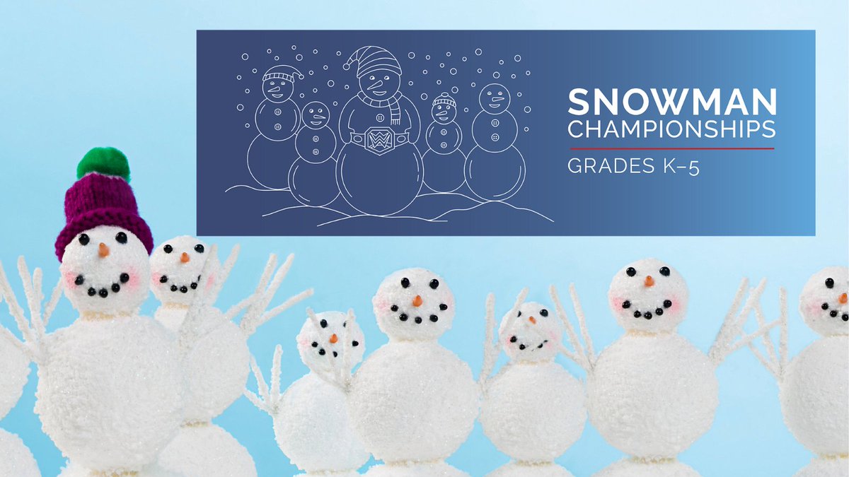🚨 NEW CONTENT!
The Snowman Championships are here for grades K-5! Integrate the whole school into holiday spirit, teamwork, kindness, &amp; collaboration for all to head into the winter holiday break! The games begin December 9 but get your school ready now! bit.ly/3OgpxDH