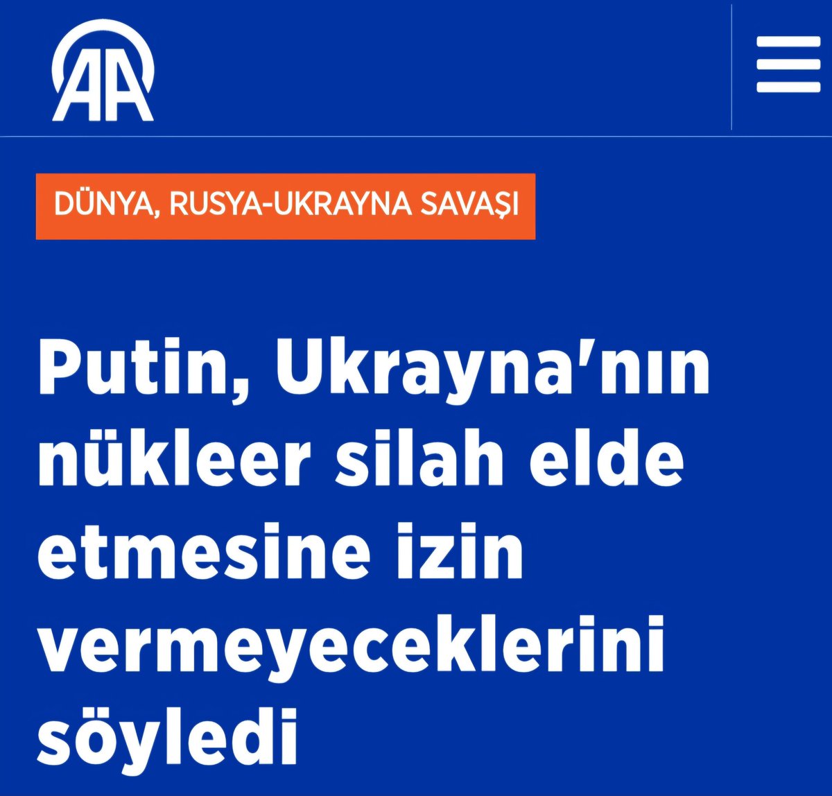 Ukrayna , Rusya'ya karşı kullanacak olduğu uzun menzilli ABD ,ALMANYA ,FRANSA VE İNGİLTERE menşeili füzelere nükleer başlık takarak atacak.
Ukrayna, kendi nükleer başlıklarını imal etti.
PUTİN 'in her sefer NÜKLEER tehdidi bu şekilde dengede tutulacak. Kısaca , UKRAYNA ,Hazır