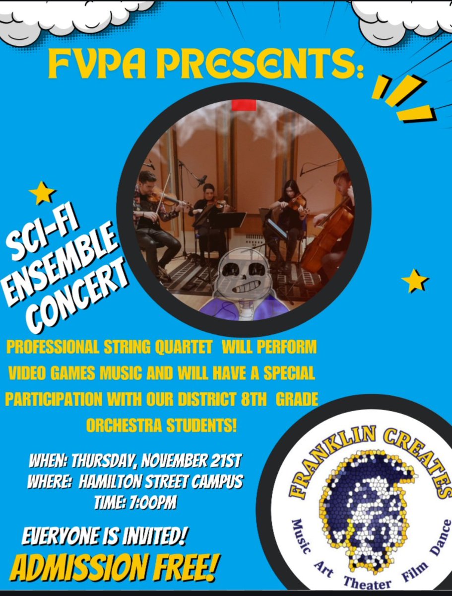 Cesar Rainho (@artssupvr_ftps) on Twitter photo Don't miss this special concert! FMS Orchestra Students will play alongside the professional SciFi Ensemble! <a href="/WNews_FTPS/">WNews_FTPSchools</a> Don't miss this special concert! FMS Orchestra Students will play alongside the professional SciFi Ensemble! <a href="/WNews_FTPS/">WNews_FTPSchools</a>