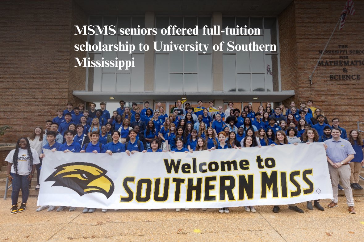 msmsvision's tweet image. Full tuition scholarship certificates were given to all 117 seniors at MSMS. Students who graduate in May will receive an eight-semester award for full tuition to USM, with the requirement that they enroll for the fall 2025 semester.

📸: Caleb Youngblood