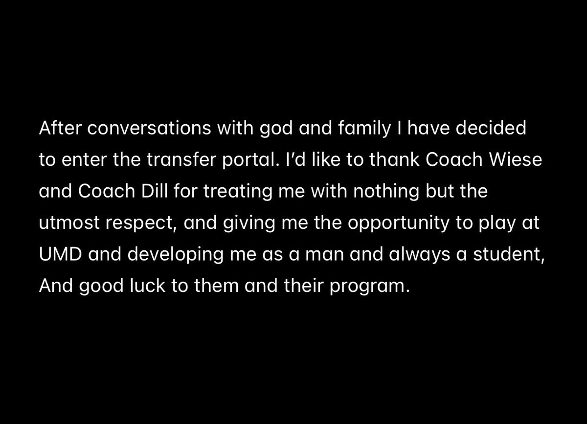 Officially in the transfer portal 
DT 6’1 285 
4 Years of eligibility 
DM for film