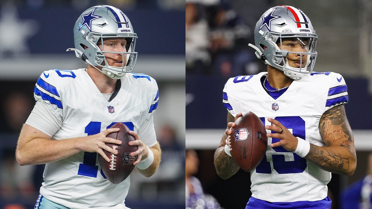 AroundTheNFL's tweet photo. Cooper Rush will remain starting quarterback for Cowboys vs. Commanders, but Trey Lance will have some packages installed, head coach Mike McCarthy said

https://t.co/viui2BOhJb https://t.co/tFpNHdfiwV