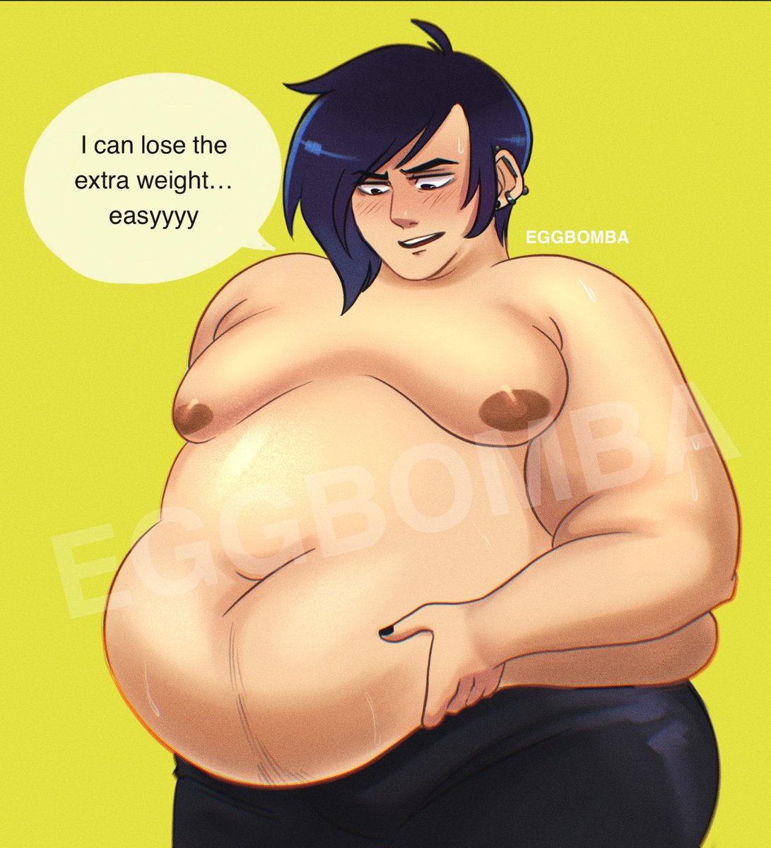 eggbomba's tweet photo. Been thinking of oversized Sebastian for the past few days #wgart #fatart https://t.co/QbfYiiIq3v