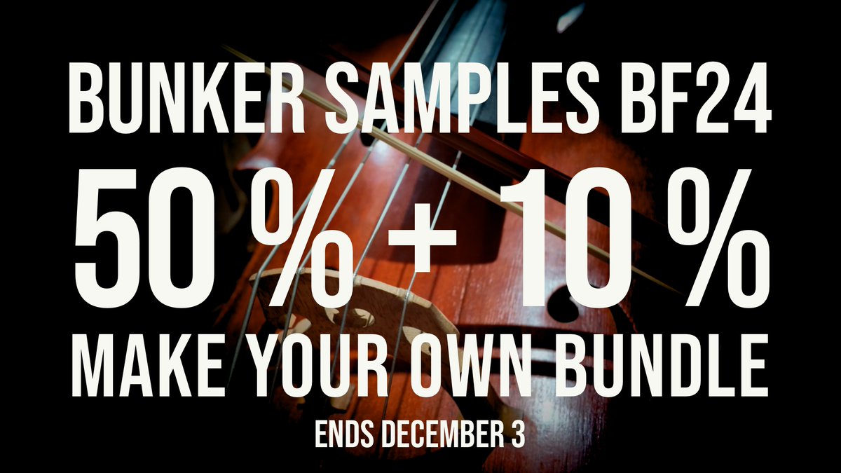 BF24 is live, and it's huge! bunkersamples.com