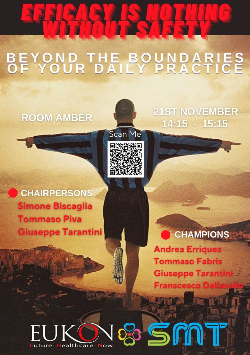 Sempre 🗓️21 novembre <a href="/sicigise/">Sici GISE</a> 
🌎Room Amber 5-6 
🕑ore 14.15-15-15
"Efficacy 🎯is nothing without safety❤️‍🩹"
Come le nuove tecnologie possono aiutarci a trattare in sicurezza pazienti sempre più complessi
(Forza Milan 🔴⚫️sempre)