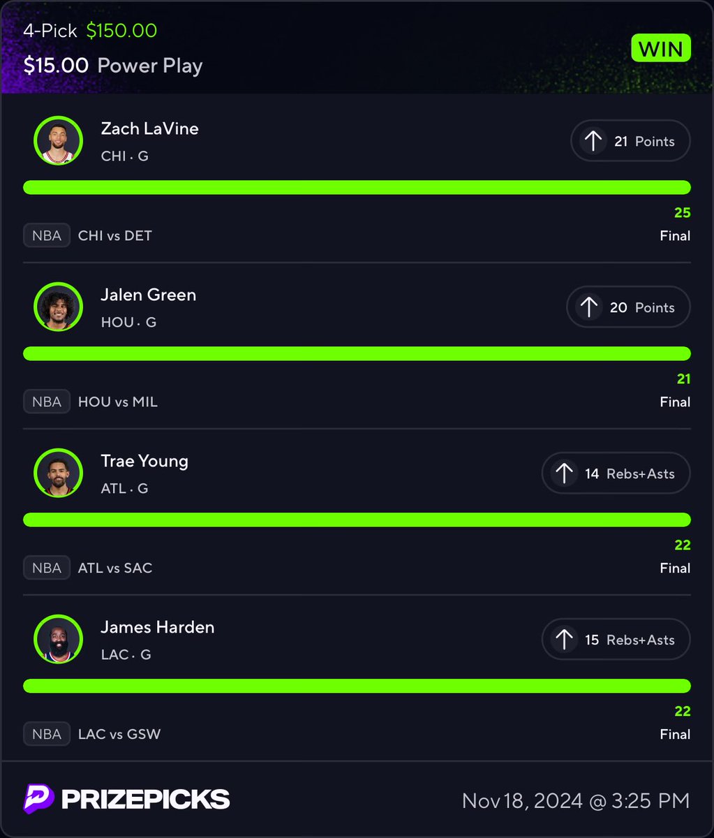 lifewithdt's tweet photo. Good lil 150 last night 😎 
#NBA #PrizePicks #Gamblingx https://t.co/e14Vek9E6J
