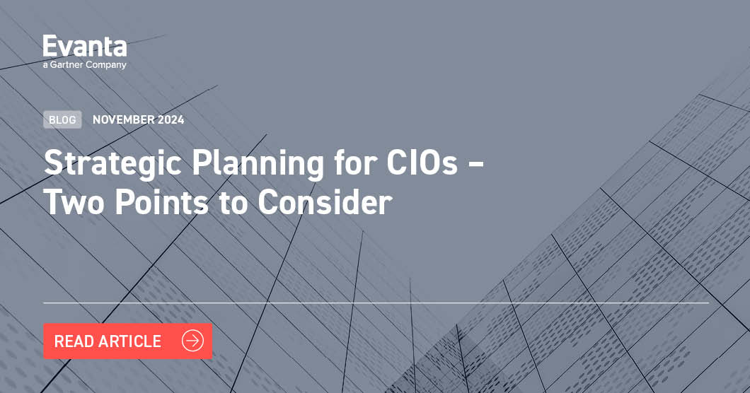 As CIOs develop their strategies for 2025, IT-business alignment will be crucial. Explore our latest blog for valuable insights and resources to help guide your strategic planning efforts: evanta.com/resources/cio/… 
 
#EvantaCIO #CIO #StrategicPlanning