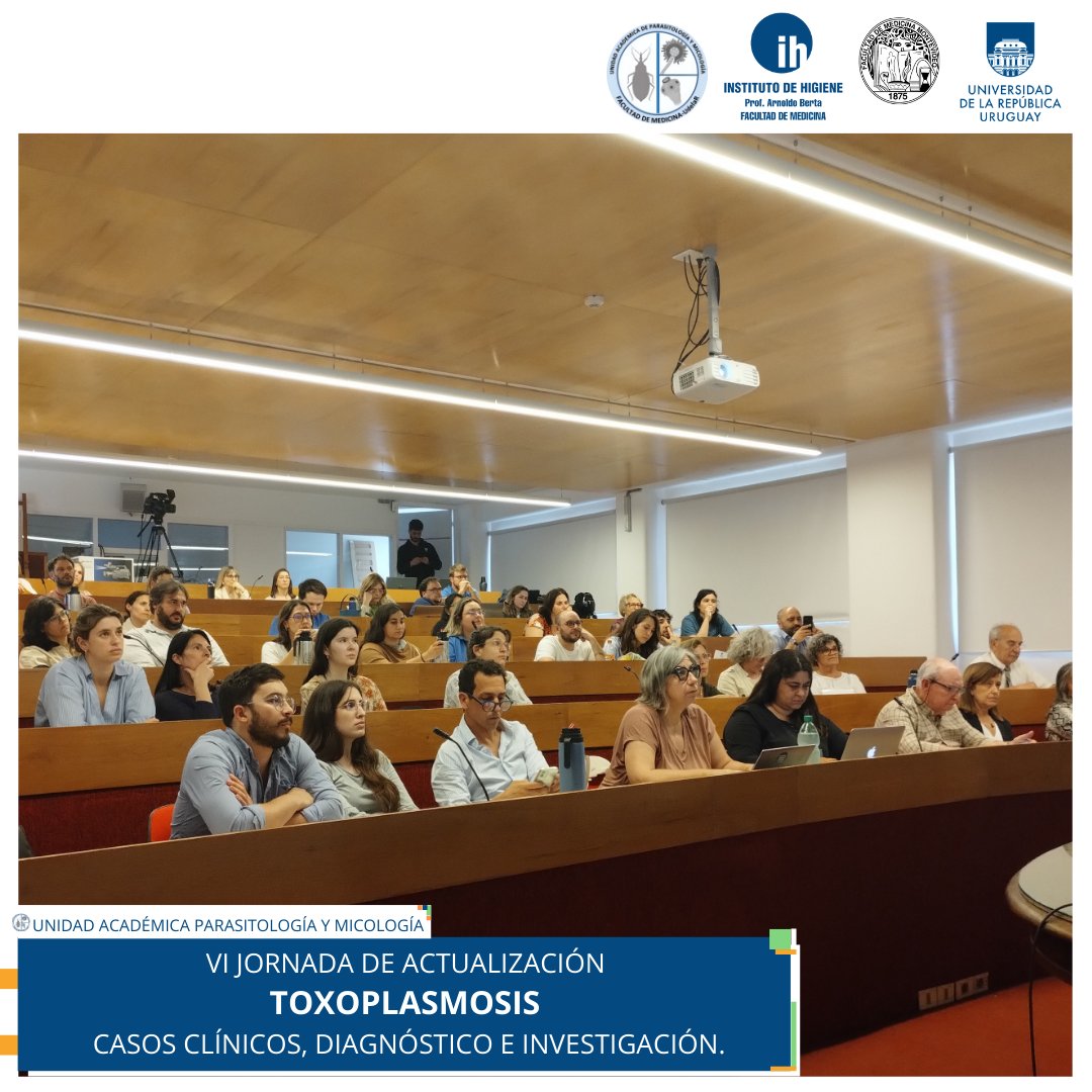 Instituto de Higiene - Universidad de la República (@institutodehig1) on Twitter photo 📢 VI Jornada de actualización en Parasitología y Micología: 𝑻𝑶𝑿𝑶𝑷𝑳𝑨𝑺𝑴𝑶𝑺𝑰𝑺.
Ayer, la U.A <a href="/paraymicologia/">Unidad academica- Parasitología y Micología UdelaR</a> llevó a cabo su sexta jornada de actualización, dedicada al análisis de Toxoplasma gondii. 📢 VI Jornada de actualización en Parasitología y Micología: 𝑻𝑶𝑿𝑶𝑷𝑳𝑨𝑺𝑴𝑶𝑺𝑰𝑺.
Ayer, la U.A <a href="/paraymicologia/">Unidad academica- Parasitología y Micología UdelaR</a> llevó a cabo su sexta jornada de actualización, dedicada al análisis de Toxoplasma gondii.