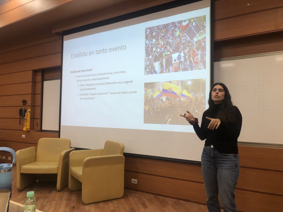 María José Álvarez Rivadulla (@majoalriv) on Twitter photo Coloquio de Sociología <a href="/facisouniandes/">Facultad de Ciencias Sociales Uniandes</a> con Julia Cavieres de la Universidad Diego Portales, Chile. Comparando el estallido colombiano y el chileno. Coloquio de Sociología <a href="/facisouniandes/">Facultad de Ciencias Sociales Uniandes</a> con Julia Cavieres de la Universidad Diego Portales, Chile. Comparando el estallido colombiano y el chileno.