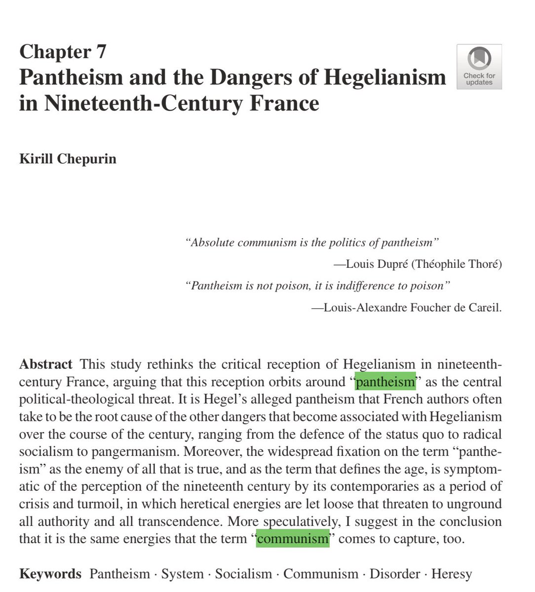 Thinkb4Learning's tweet image. “Absolute communism is the politics of pantheism” - Louis Dupré 

“‘pantheism’ further doubles as ‘communism’, which is developed as that political concept which captures the same forces and same confusion.”

⭕️

#Pantheism #Communism