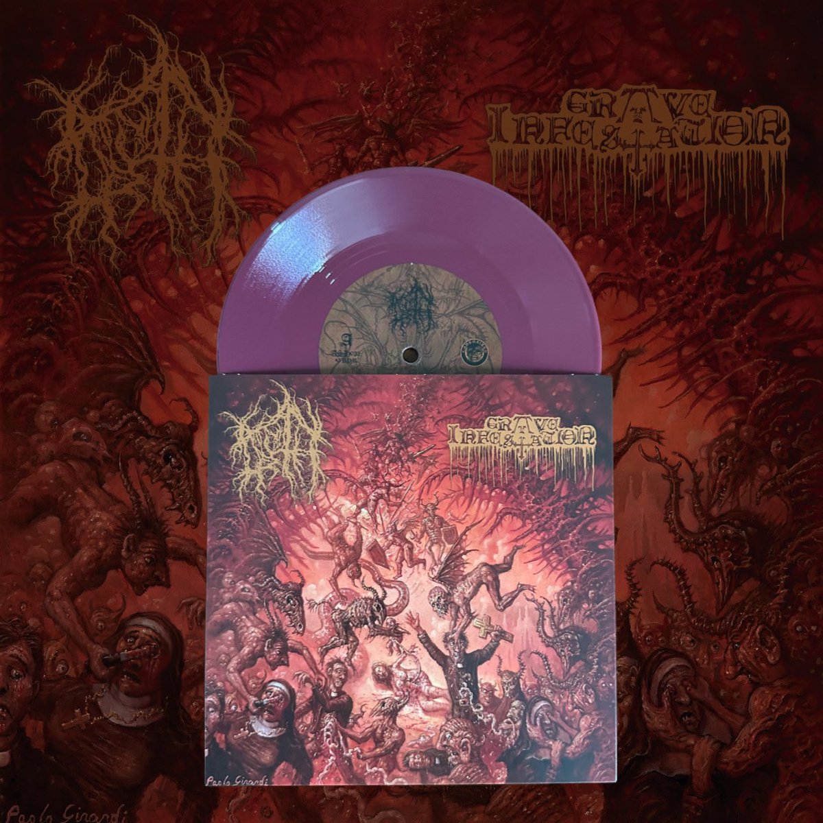 Carbon_Forms's tweet photo. Noroth / Grave Infestation Vinyl, Cassette, and Digital formats are available to order right now! Pictured here is the Oxblood Vinyl Variant. Follow the Link below to purchase on our Webstores and Bandcamp #noroth, #graveinfestation 
Order Here:
https://t.co/E9sj9ryoqv https://t.co/wslov6hsjm