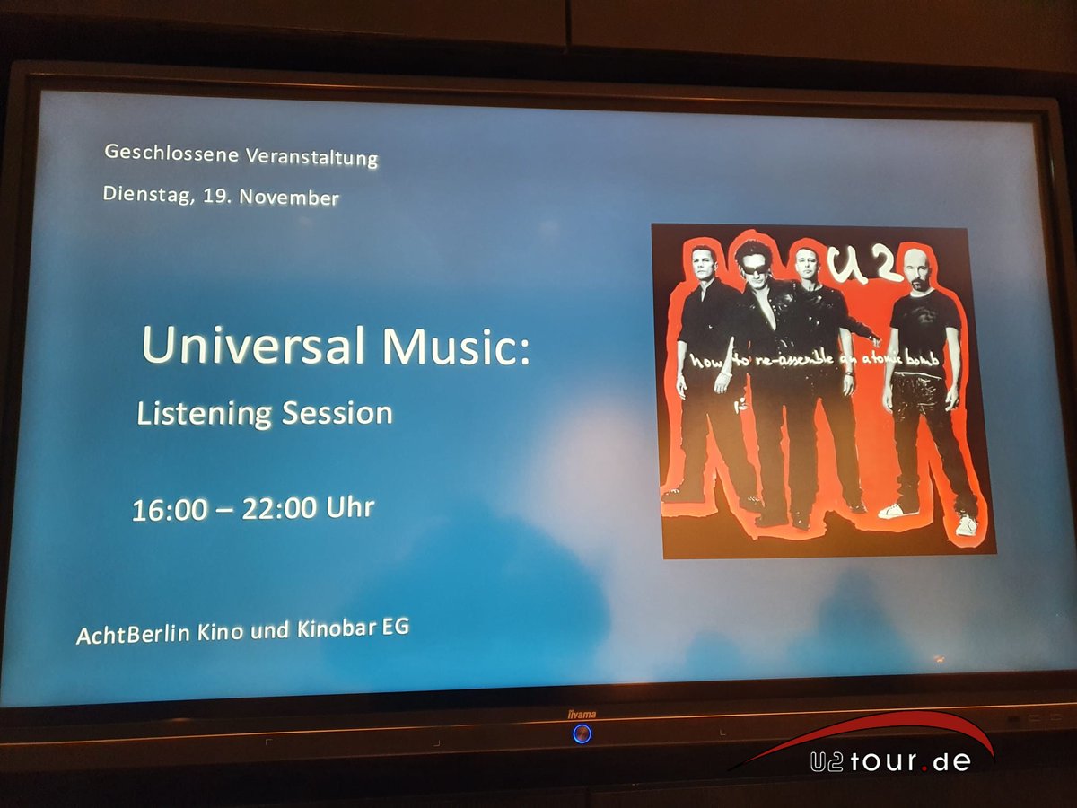 U2tour's tweet photo. More impressions from the @U2 #HTDAAB20 listening session in Berlin #U2 https://t.co/SLITW6f84C