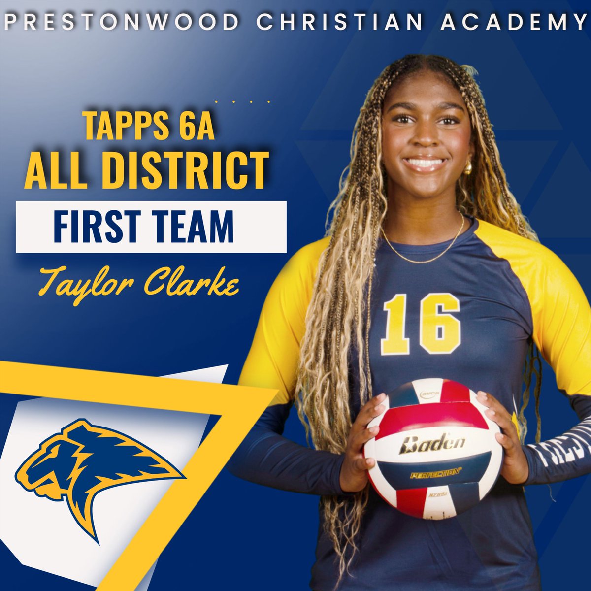Congratulations to the following TAPPS 6A All-District recipients (Post 1 of 2). GO LIONS!🏐