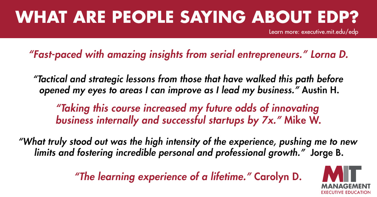 Today is Entrepreneurs Day! Do you want to take your entrepreneurial journey to the next level? Join us for the 2025 Entrepreneurship Development Program. Learn more here: mitsln.co/bqos50U9j4H